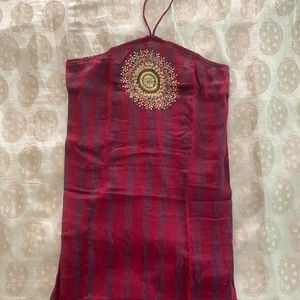 Indian style boho tunic top with embroidery